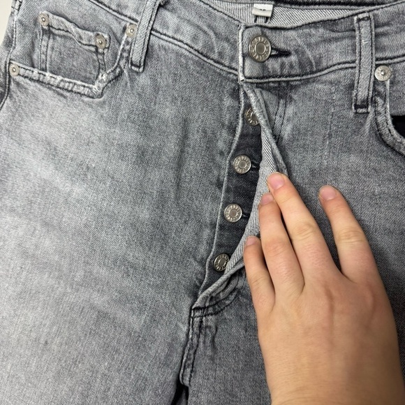 Agolde Nico High Rise Slim in Risk Grey Jeans - Picture 10 of 14